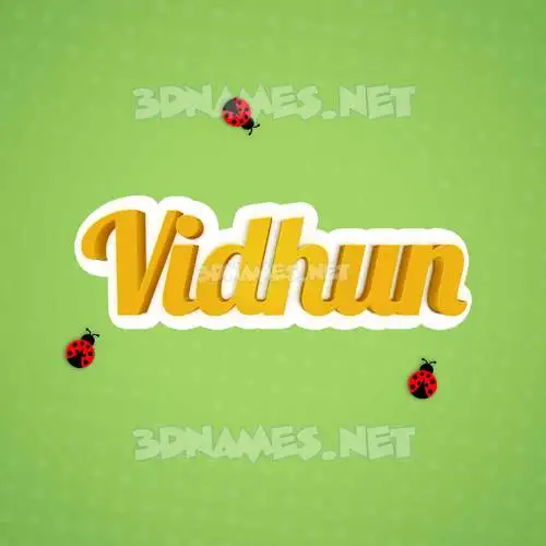 vidhun in Ladybugs style - 3D name wallpaper vidhun in Ladybugs style - 3D name wallpaper