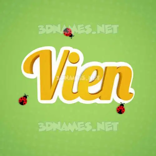 vien in Ladybugs style - 3D name wallpaper