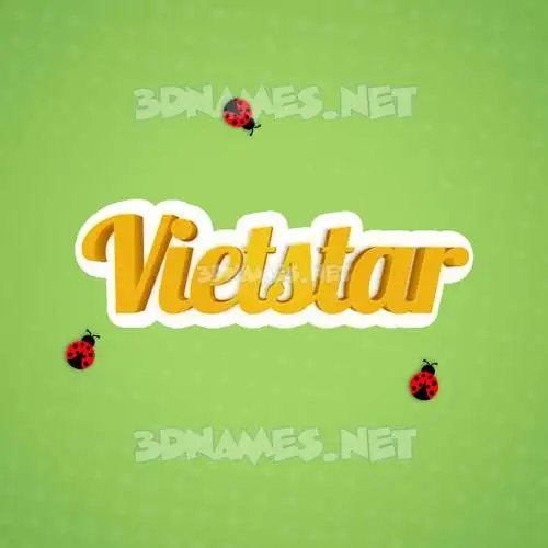 vietstar in Ladybugs style - 3D name wallpaper vietstar in Ladybugs style - 3D name wallpaper