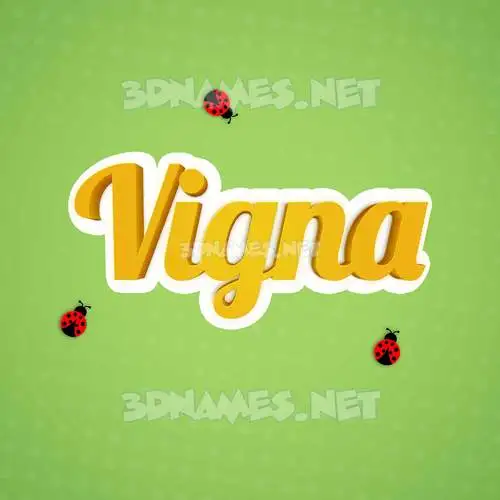 vigna in Ladybugs style - 3D name wallpaper