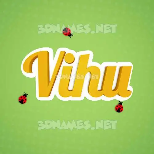 vihu in Ladybugs style - 3D name wallpaper vihu in Ladybugs style - 3D name wallpaper