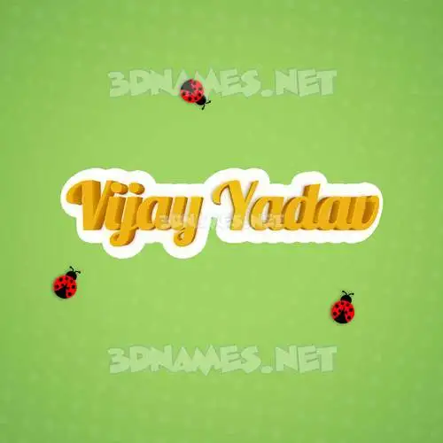 vijay yadav in Ladybugs style - 3D name wallpaper