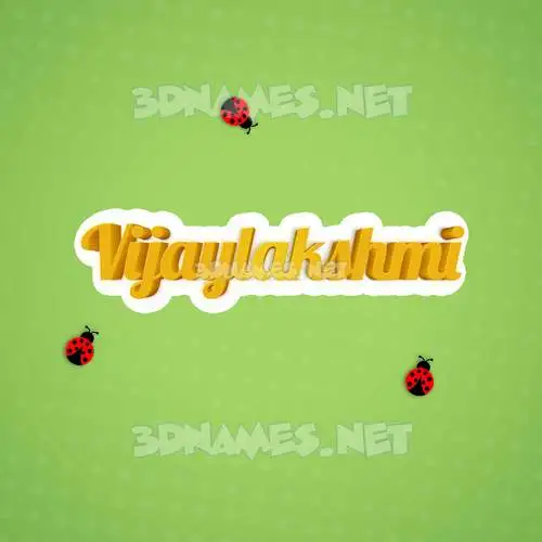 vijaylakshmi in Ladybugs style - 3D name wallpaper