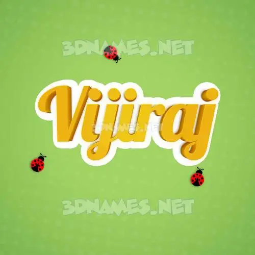 vijiraj in Ladybugs style - 3D name wallpaper