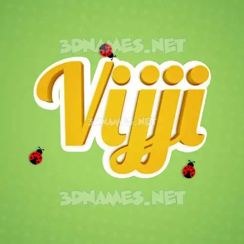 vijji in Ladybugs style - 3D name wallpaper