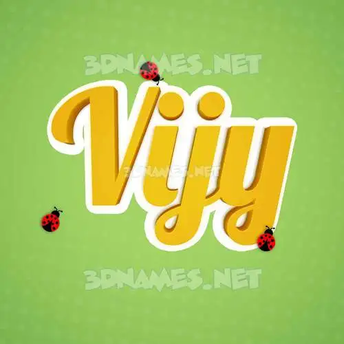 vijy in Ladybugs style - 3D name wallpaper
