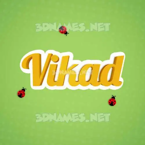 vikad in Ladybugs style - 3D name wallpaper vikad in Ladybugs style - 3D name wallpaper