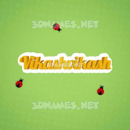 vikashvikash in Ladybugs style - 3D name wallpaper