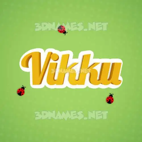 vikku in Ladybugs style - 3D name wallpaper vikku in Ladybugs style - 3D name wallpaper