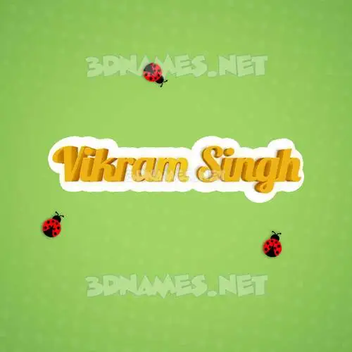 vikram singh in Ladybugs style - 3D name wallpaper