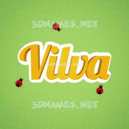 vilva in Ladybugs style - 3D name wallpaper