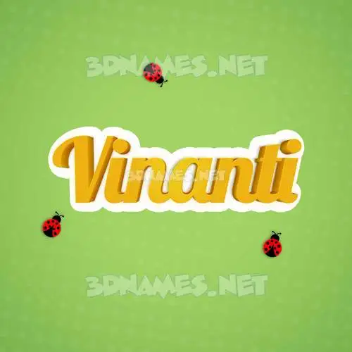 vinanti in Ladybugs style - 3D name wallpaper vinanti in Ladybugs style - 3D name wallpaper