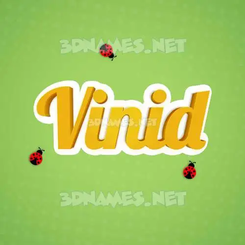 vinid in Ladybugs style - 3D name wallpaper vinid in Ladybugs style - 3D name wallpaper