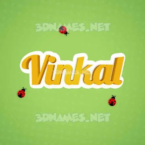 vinkal in Ladybugs style - 3D name wallpaper