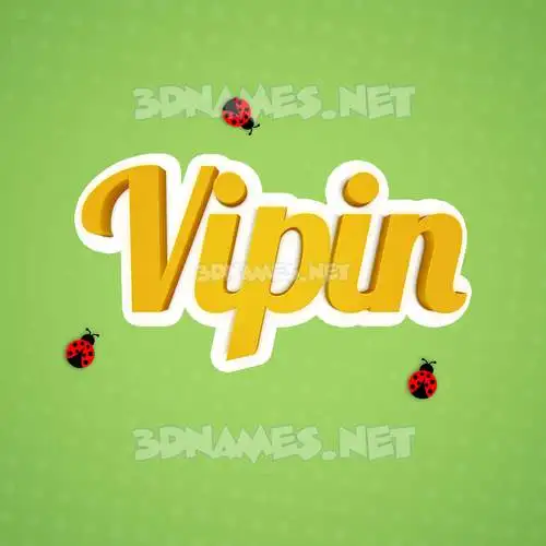 vipin in Ladybugs style - 3D name wallpaper vipin in Ladybugs style - 3D name wallpaper