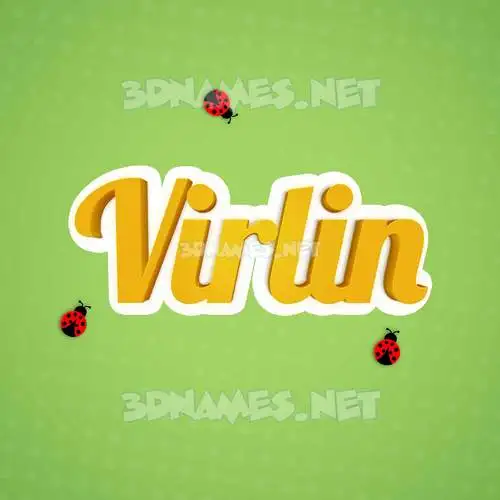 virlin in Ladybugs style - 3D name wallpaper virlin in Ladybugs style - 3D name wallpaper