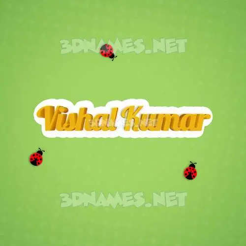 vishal kumar in Ladybugs style - 3D name wallpaper vishal kumar in Ladybugs style - 3D name wallpaper