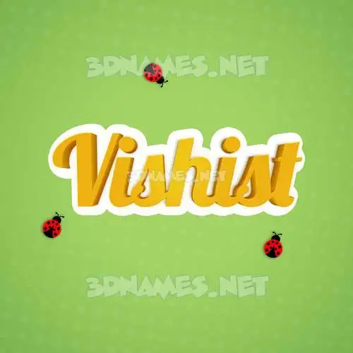 vishist in Ladybugs style - 3D name wallpaper vishist in Ladybugs style - 3D name wallpaper