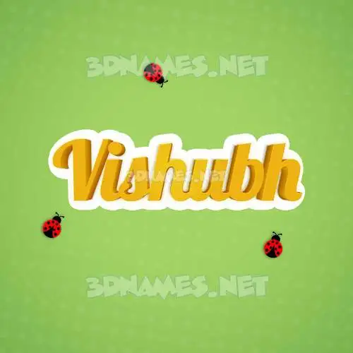 vishubh in Ladybugs style - 3D name wallpaper