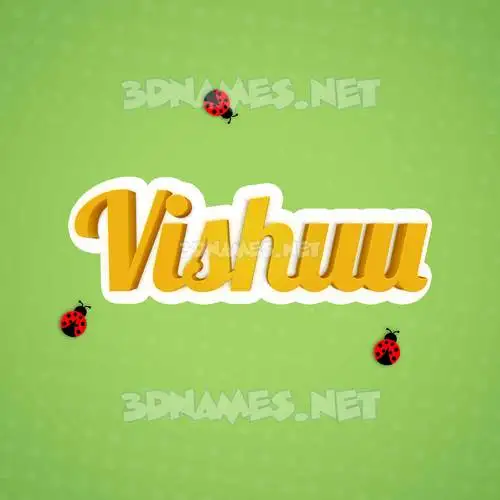 vishuu in Ladybugs style - 3D name wallpaper