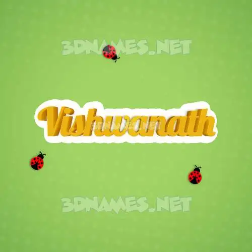 vishwanath in Ladybugs style - 3D name wallpaper