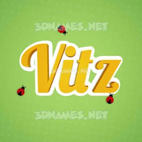 vitz in Ladybugs style - 3D name wallpaper