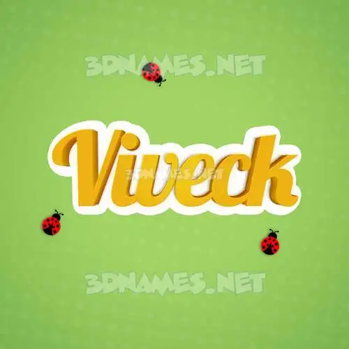 viveck in Ladybugs style - 3D name wallpaper viveck in Ladybugs style - 3D name wallpaper