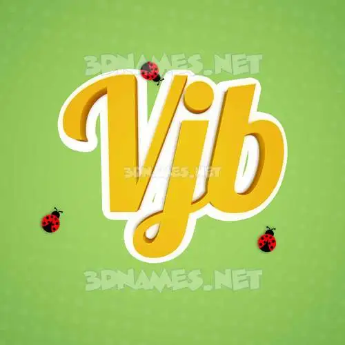 vjb in Ladybugs style - 3D name wallpaper vjb in Ladybugs style - 3D name wallpaper