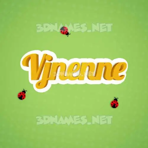 vjnenne in Ladybugs style - 3D name wallpaper vjnenne in Ladybugs style - 3D name wallpaper