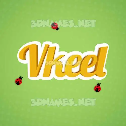 vkeel in Ladybugs style - 3D name wallpaper vkeel in Ladybugs style - 3D name wallpaper