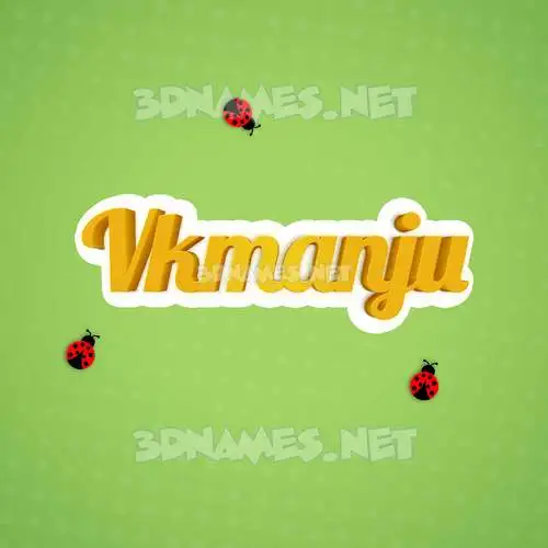 vkmanju in Ladybugs style - 3D name wallpaper vkmanju in Ladybugs style - 3D name wallpaper