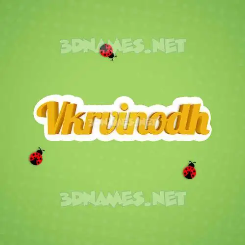 vkrvinodh in Ladybugs style - 3D name wallpaper vkrvinodh in Ladybugs style - 3D name wallpaper