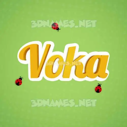 voka in Ladybugs style - 3D name wallpaper voka in Ladybugs style - 3D name wallpaper