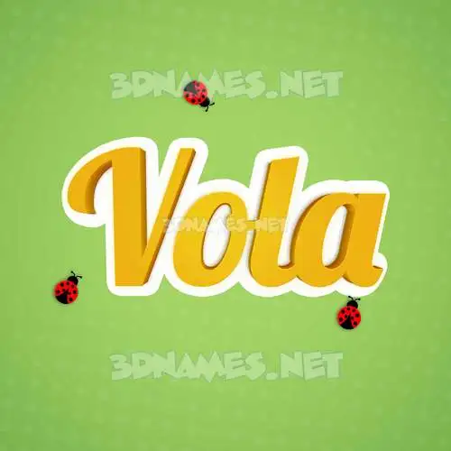 vola in Ladybugs style - 3D name wallpaper