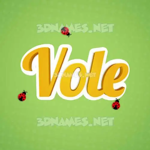 vole in Ladybugs style - 3D name wallpaper vole in Ladybugs style - 3D name wallpaper