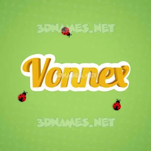 vonnex in Ladybugs style - 3D name wallpaper vonnex in Ladybugs style - 3D name wallpaper