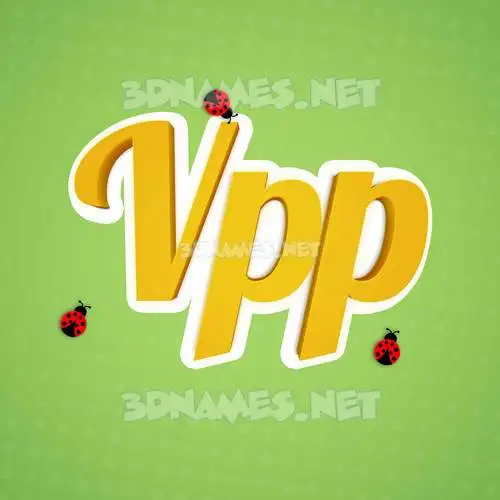 vpp in Ladybugs style - 3D name wallpaper