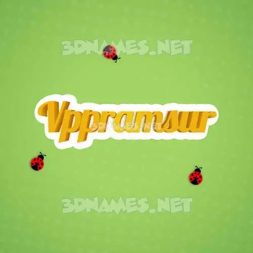 vppramsur in Ladybugs style - 3D name wallpaper vppramsur in Ladybugs style - 3D name wallpaper