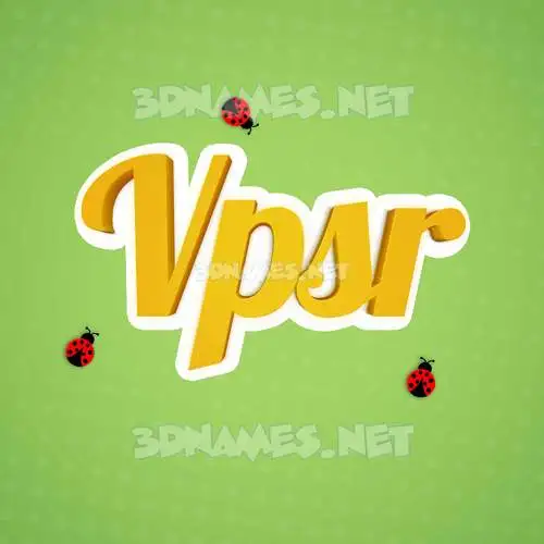 vpsr in Ladybugs style - 3D name wallpaper