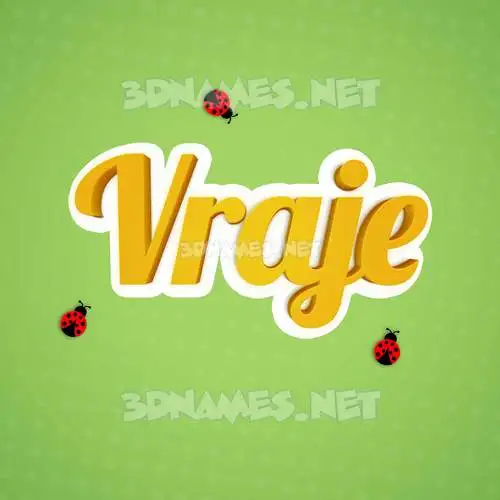 vraje in Ladybugs style - 3D name wallpaper vraje in Ladybugs style - 3D name wallpaper