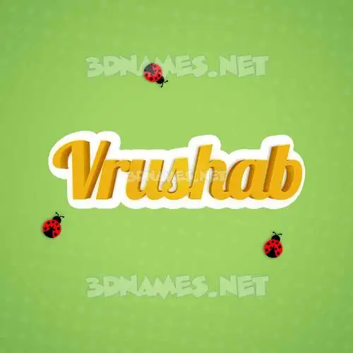 vrushab in Ladybugs style - 3D name wallpaper vrushab in Ladybugs style - 3D name wallpaper
