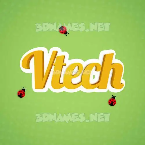 vtech in Ladybugs style - 3D name wallpaper