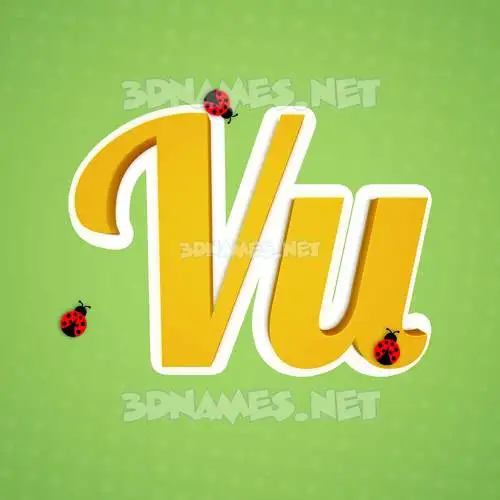 vu in Ladybugs style - 3D name wallpaper vu in Ladybugs style - 3D name wallpaper