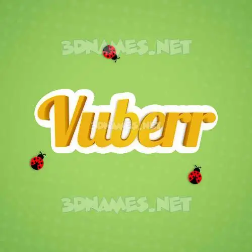 vuberr in Ladybugs style - 3D name wallpaper vuberr in Ladybugs style - 3D name wallpaper