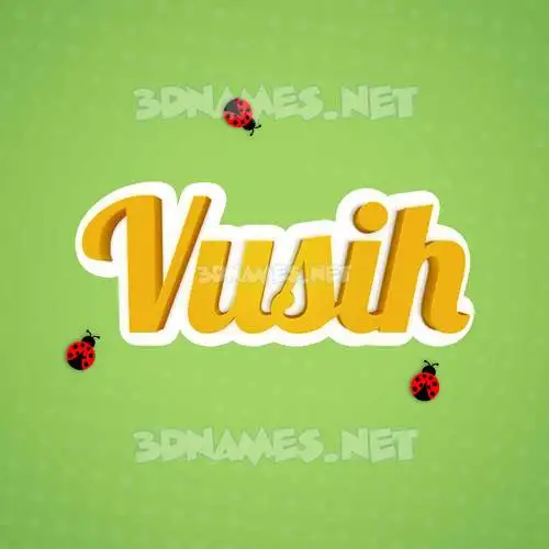 vusih in Ladybugs style - 3D name wallpaper