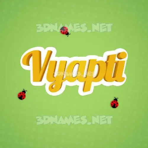 vyapti in Ladybugs style - 3D name wallpaper