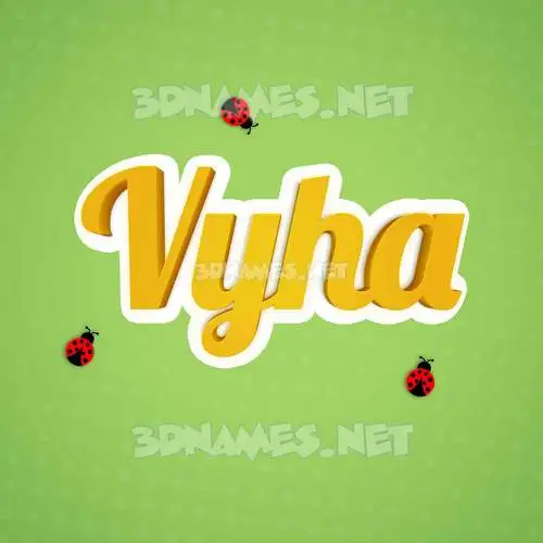 vyha in Ladybugs style - 3D name wallpaper vyha in Ladybugs style - 3D name wallpaper
