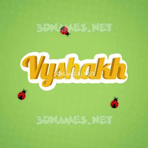 vyshakh in Ladybugs style - 3D name wallpaper