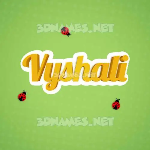 vyshali in Ladybugs style - 3D name wallpaper