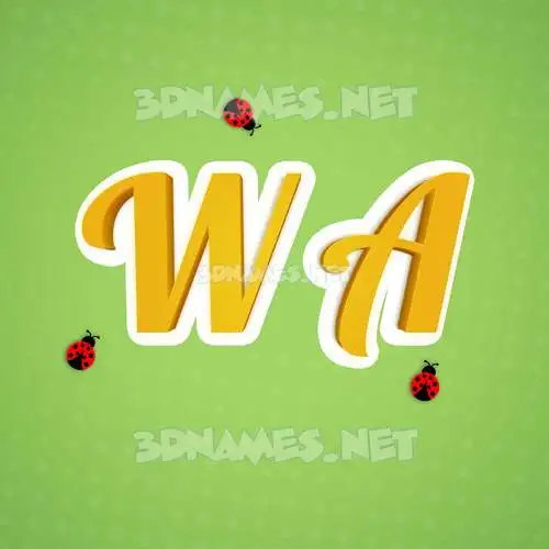 w a in Ladybugs style - 3D name wallpaper w a in Ladybugs style - 3D name wallpaper